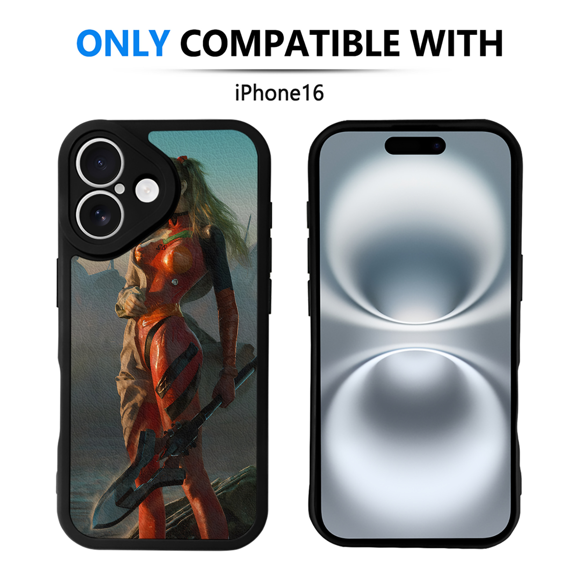 （画像用） EVA 新世紀エヴァンゲリオン 【iPhone 16シリーズ対応】シリコンスマホケース（レザー調） 材質：シリコン